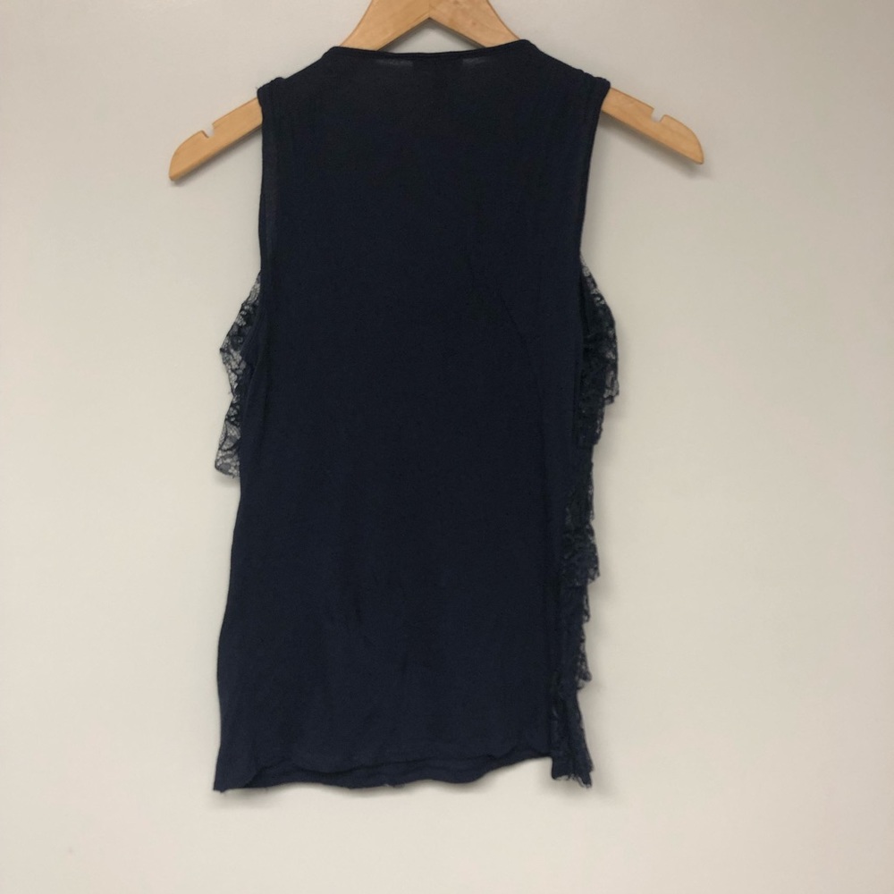 Express Blue Medium Ruffled Tank Top - Picture 4 of 4